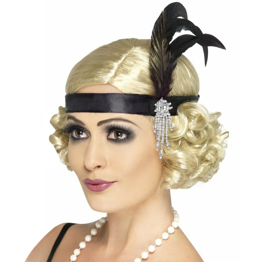 Women'S Fashion Of The 1920S - 숙녀 Flapper 깃털 머리띠 찰스턴 머리