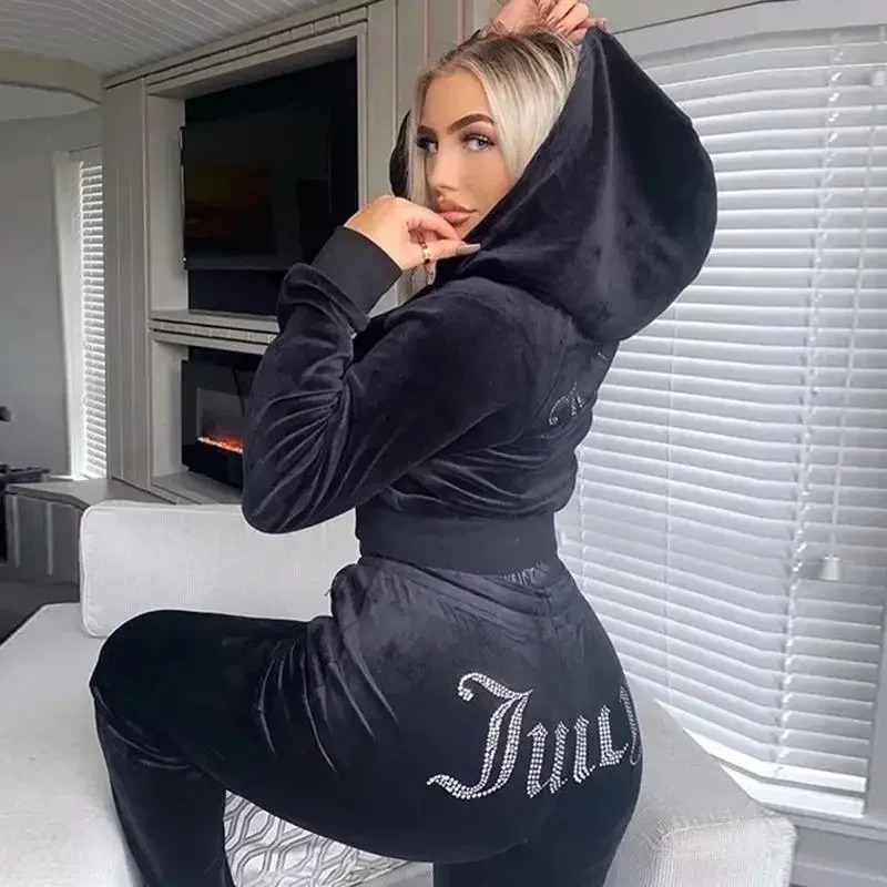 Women'S Fashion Hoodie - 2025 신상 겨울 쥬시 꾸뛰르 트레이닝복