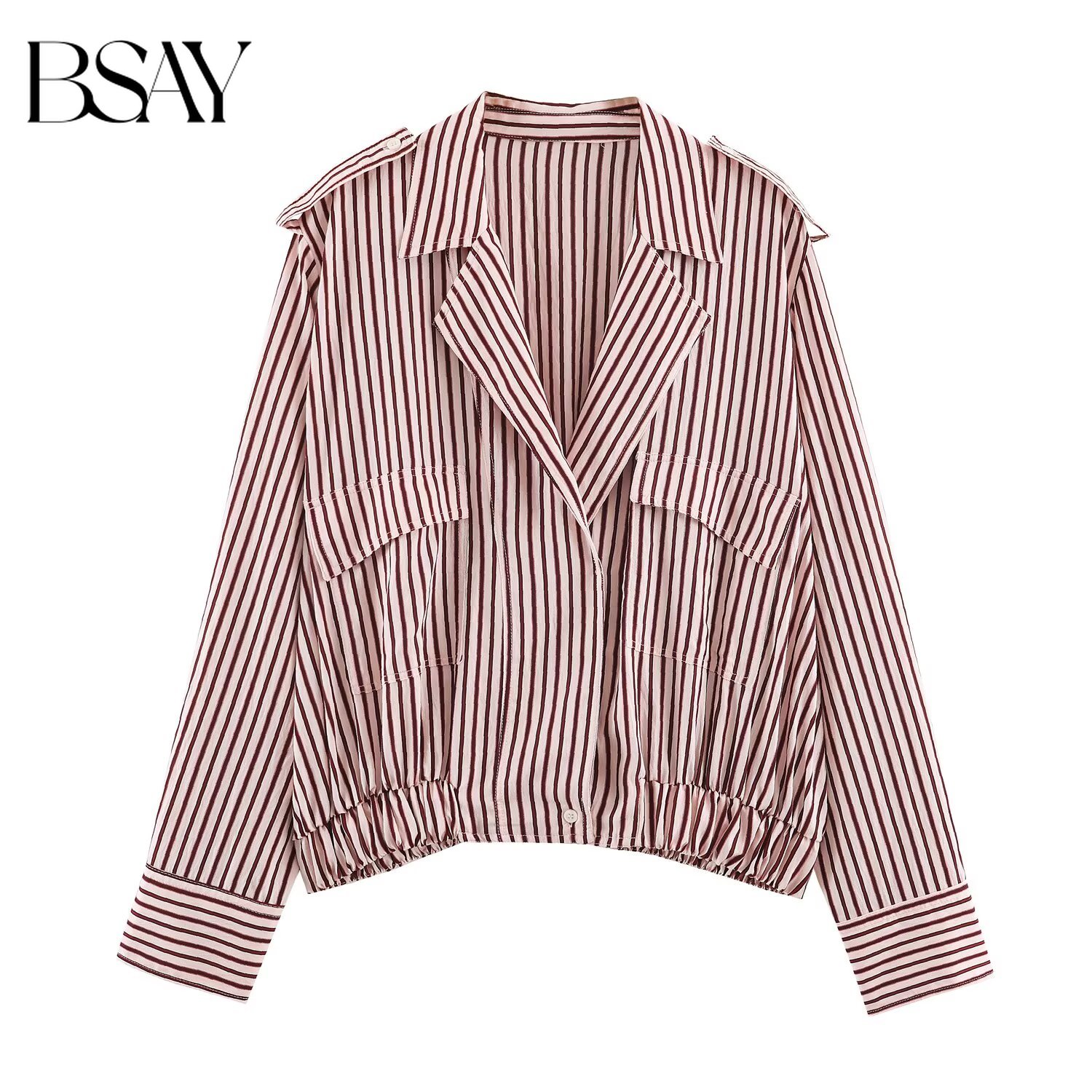 Women'S Fashion Utility Jacket - BSAY 2026 가을 신상 아메리칸 빈티지