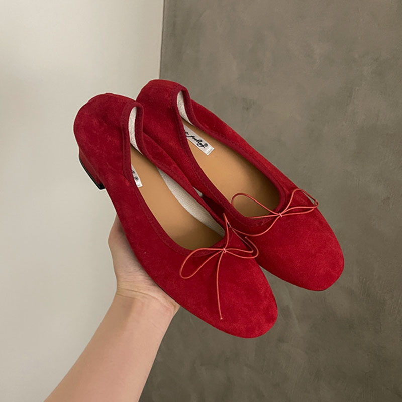 Women'S Fashion Footwear - 패션 나비 매듭 여성 슬립온 힐