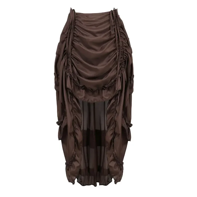 Pleated Skirt Women - 스팀펑크 여성 스커트 고딕 불규칙 셔링