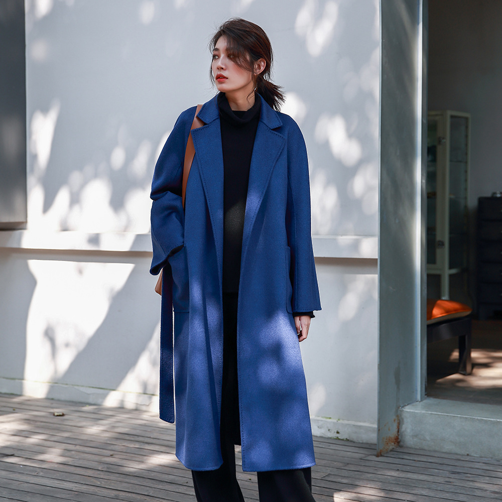 Women'S Fashion Blazer - 올링젠틀 여성용 롱 코트 플랫 칼라