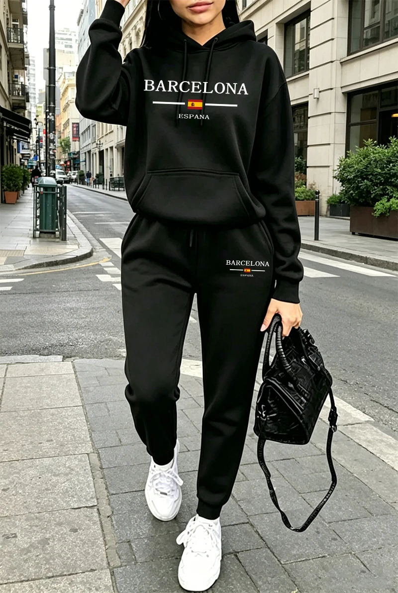 Women'S Fashion Hoodie - 여성 패션 트레이닝복 프린팅 캐주얼 후드티