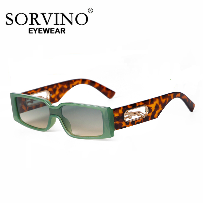 Women Fashion Brand Logo - SORVINO 여성용 레오파드 디자이너 선글라스, 그라데이션