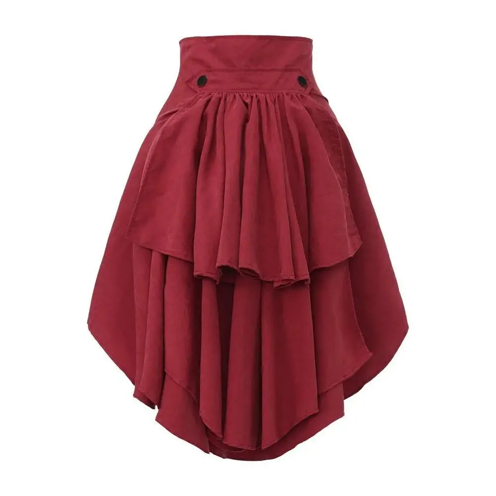 여성용 펑크 테일코트 르네상스 해적 의상 랩 플리츠 스 - Pleated Skirt Women 리뷰 및 가격