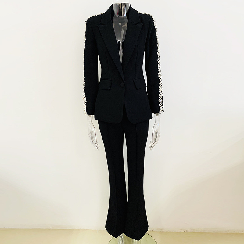 올링젤틀 여성 팬츠 수트 2피스 세트 긴 소매 블레이저 - Women'S Fashion Blazer 리뷰 및 가격