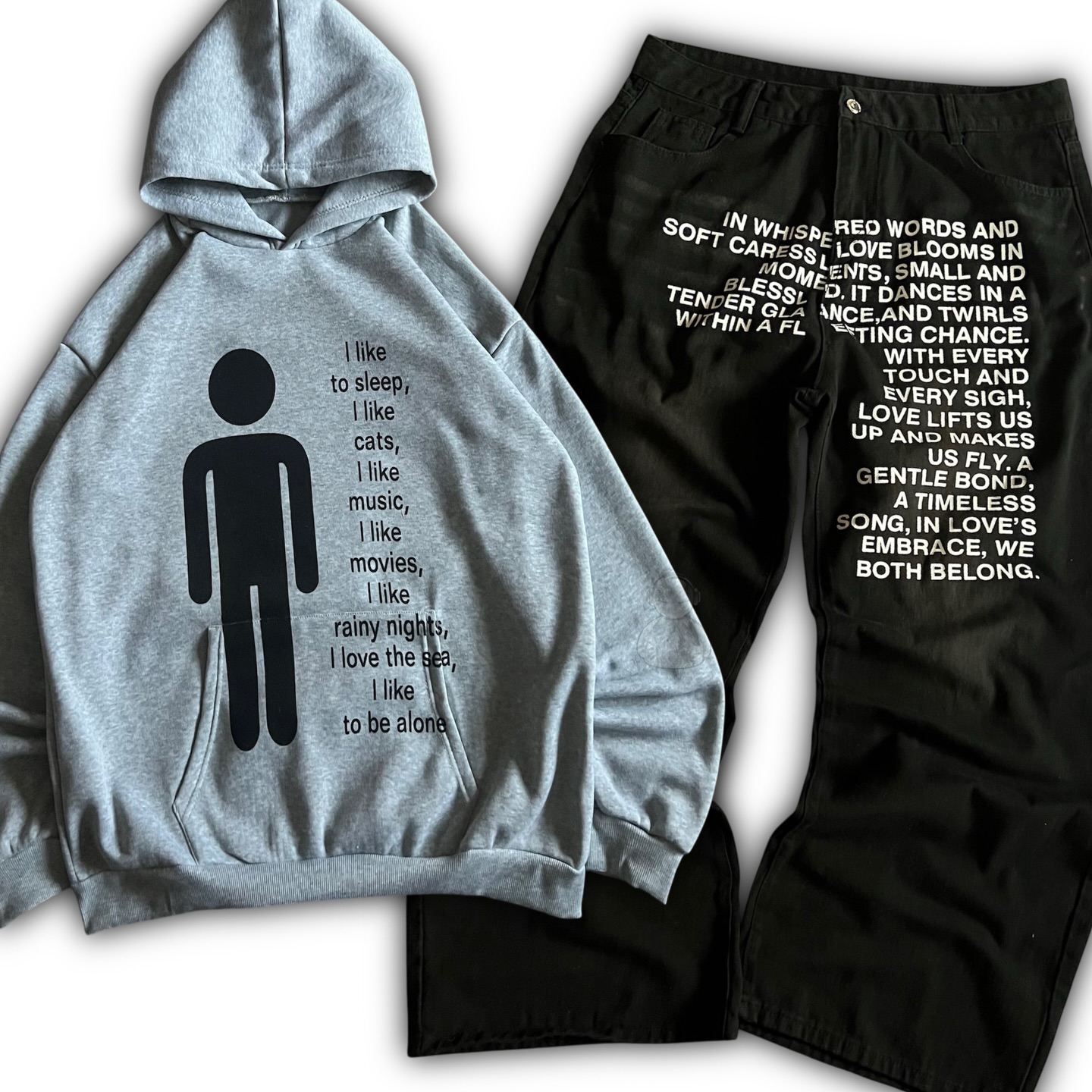 아메리칸 패턴 레터 진 Y2K 남성 후드티 세트 스트리 - Women'S Fashion Hoodie 리뷰 및 가격