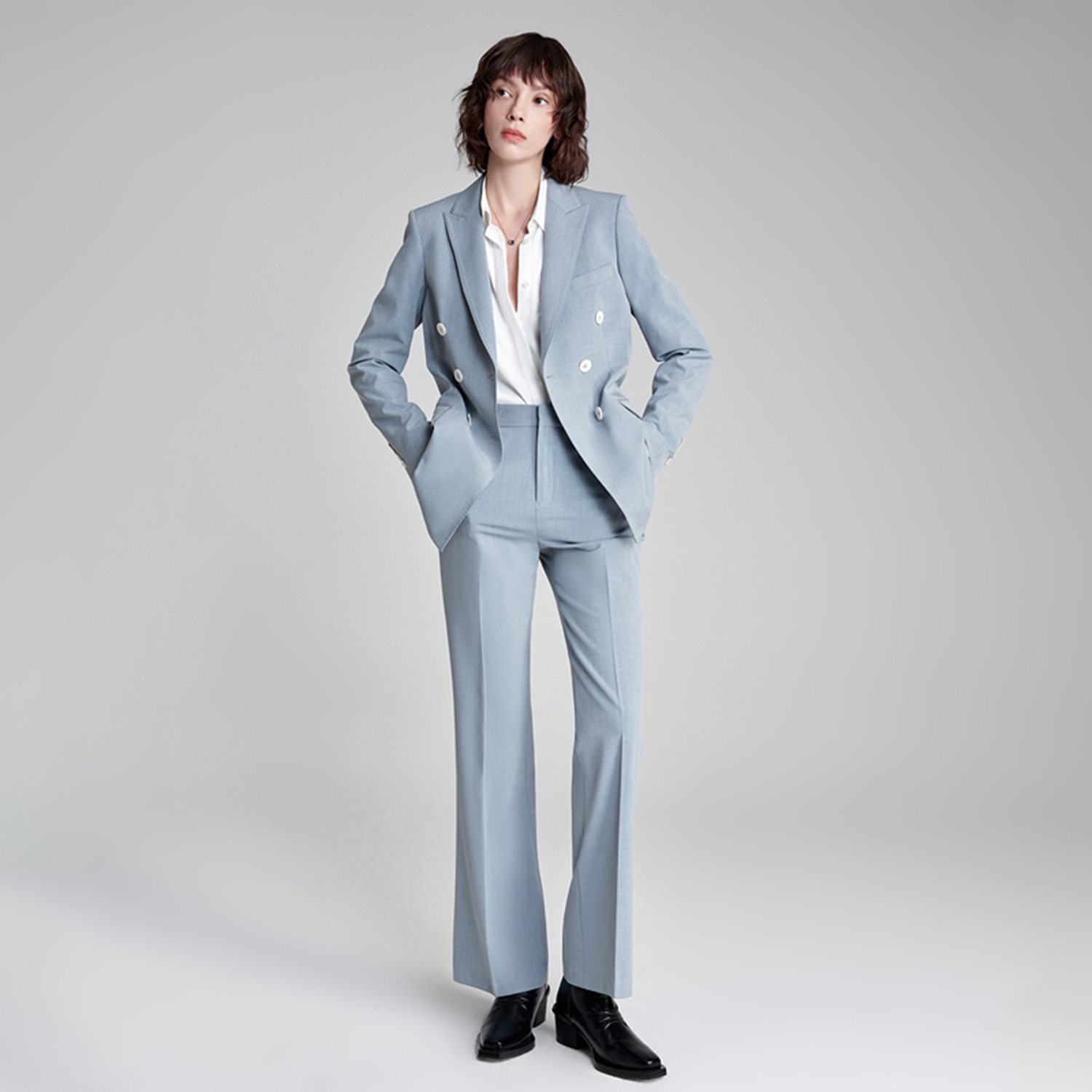 올링젤틀 여성 팬츠슈트 2피스 세트 더블 브레스티드 여 - Women'S Fashion Blazer 리뷰 및 가격