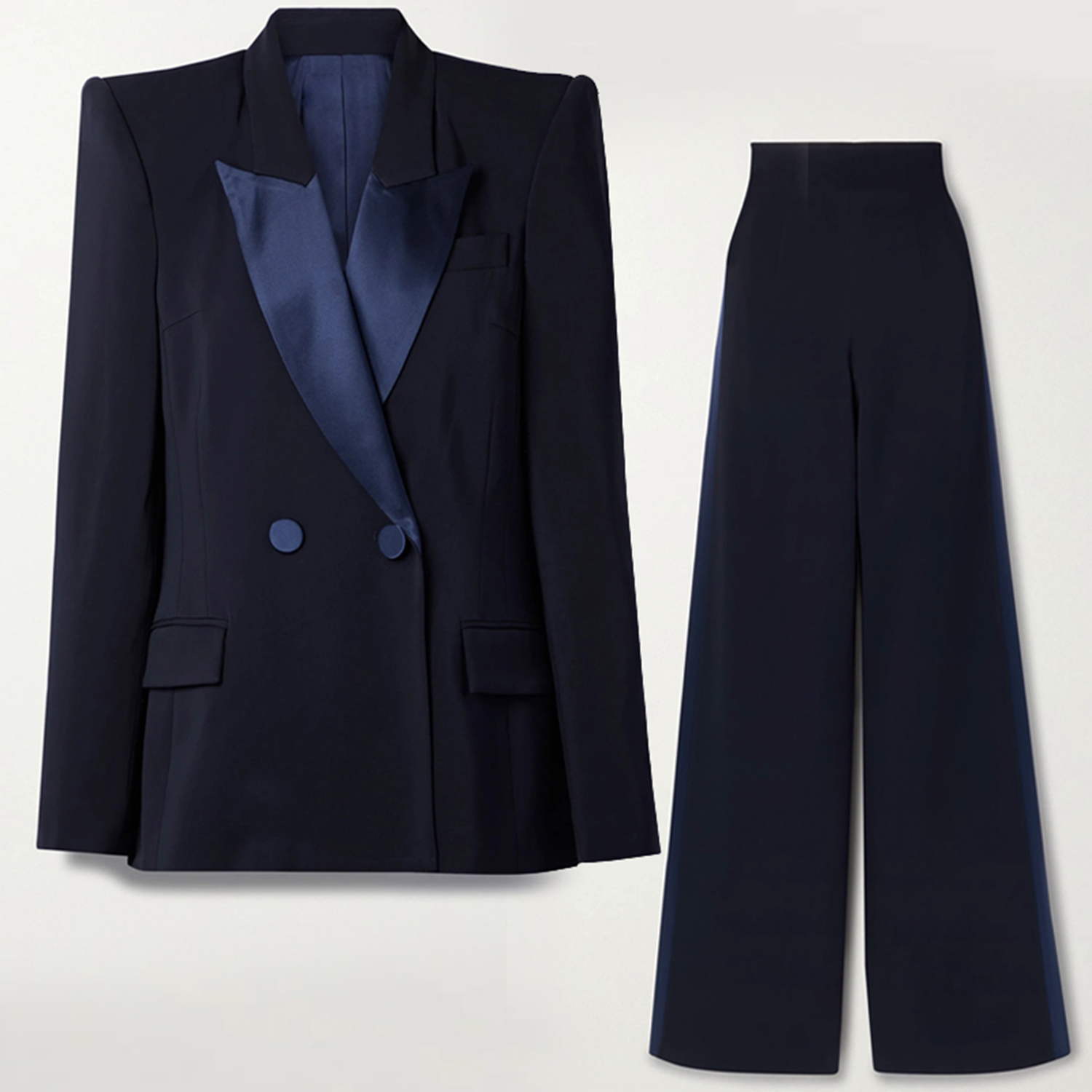 올링엔틀 딥 블루 라펠 여성용 투피스 정장 세트, 패션 - Women'S Fashion Blazer 리뷰 및 가격
