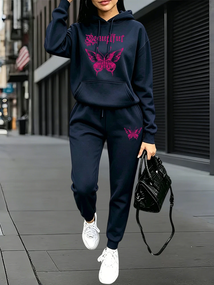 가을 겨울 데일리 캐주얼 스포츠 조거 세트 후드티 +  - Women'S Fashion Hoodie 리뷰 및 가격