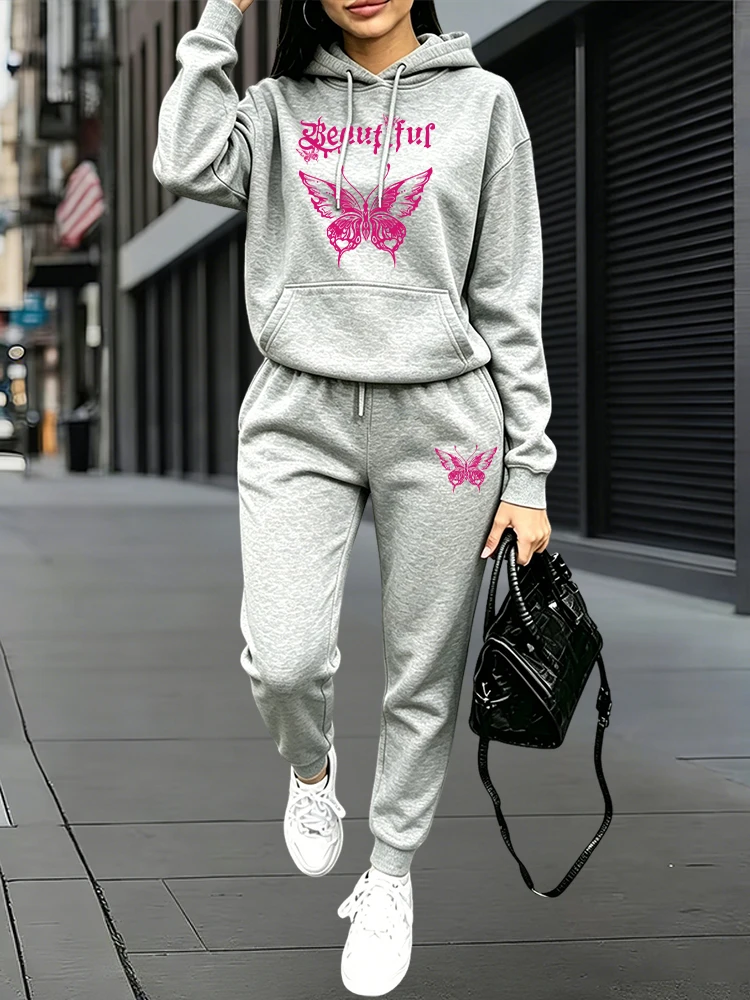 가을 겨울 데일리 캐주얼 스포츠 조거 세트 후드티 +  - Women'S Fashion Hoodie 리뷰 및 가격
