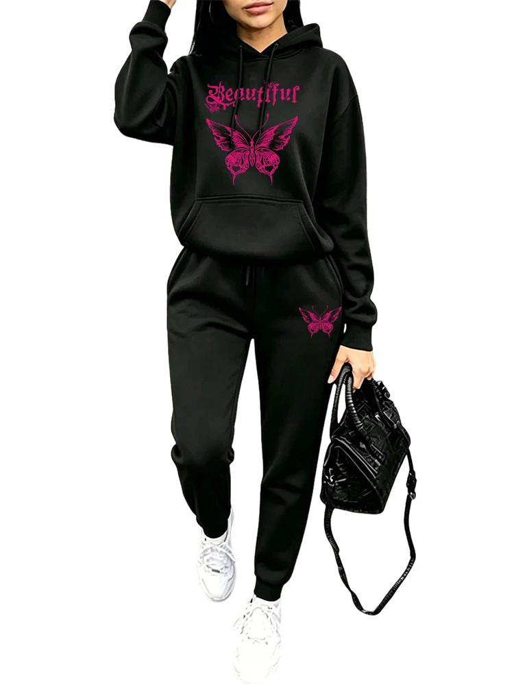 가을 겨울 데일리 캐주얼 스포츠 조거 세트 후드티 +  - Women'S Fashion Hoodie 리뷰 및 가격