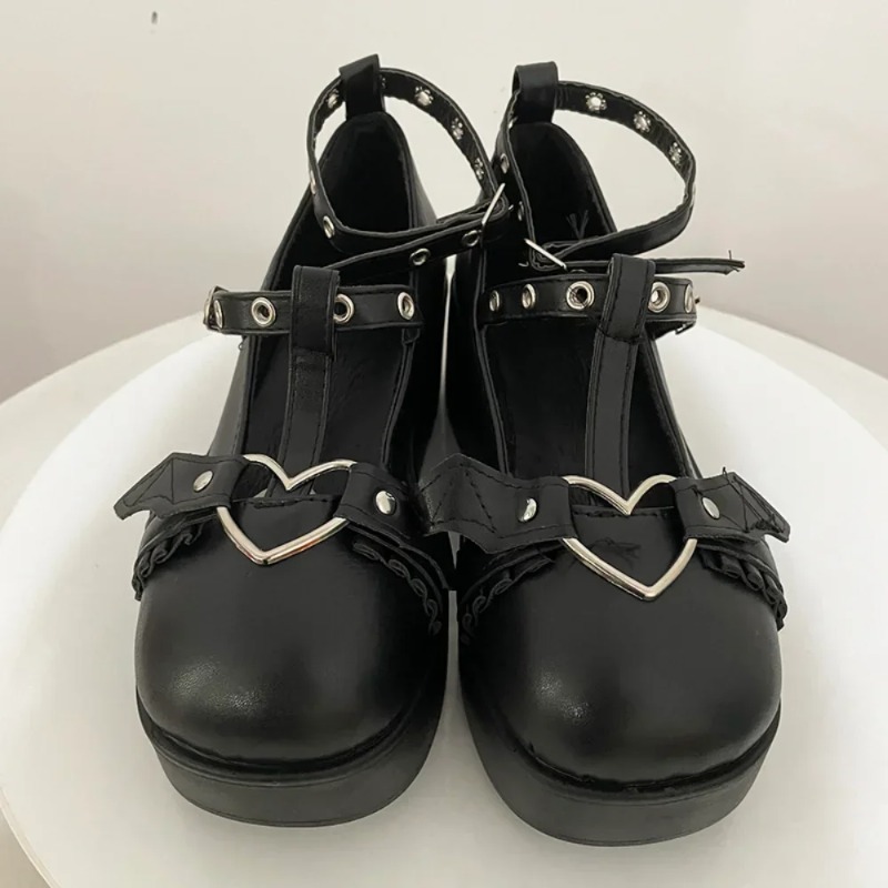 새로운 스위트 하트 버클 웨지 메리 제인 여성 핑크 티 - Women'S Fashion Footwear 리뷰 및 가격