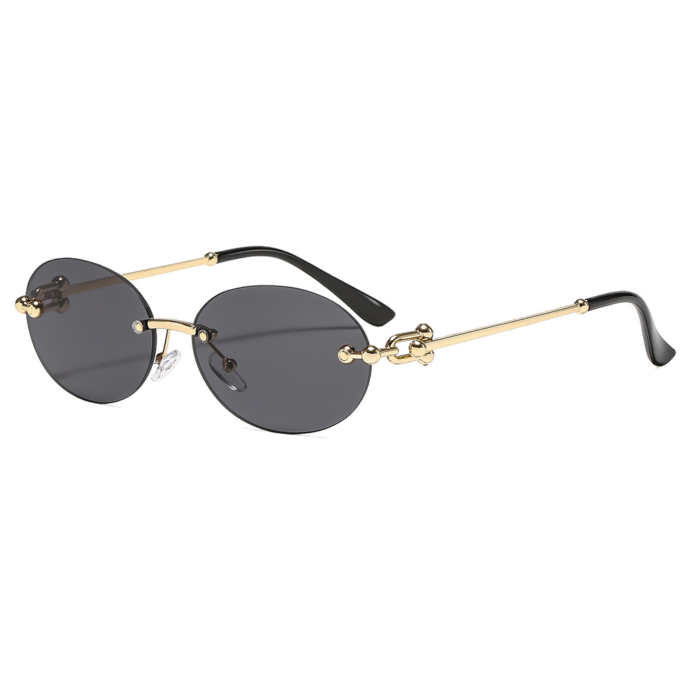 새로운 금속 프레임리스 타원형 여성 선글라스 럭셔리 브 - Women'S Fashion Reading Glasses 리뷰 및 가격