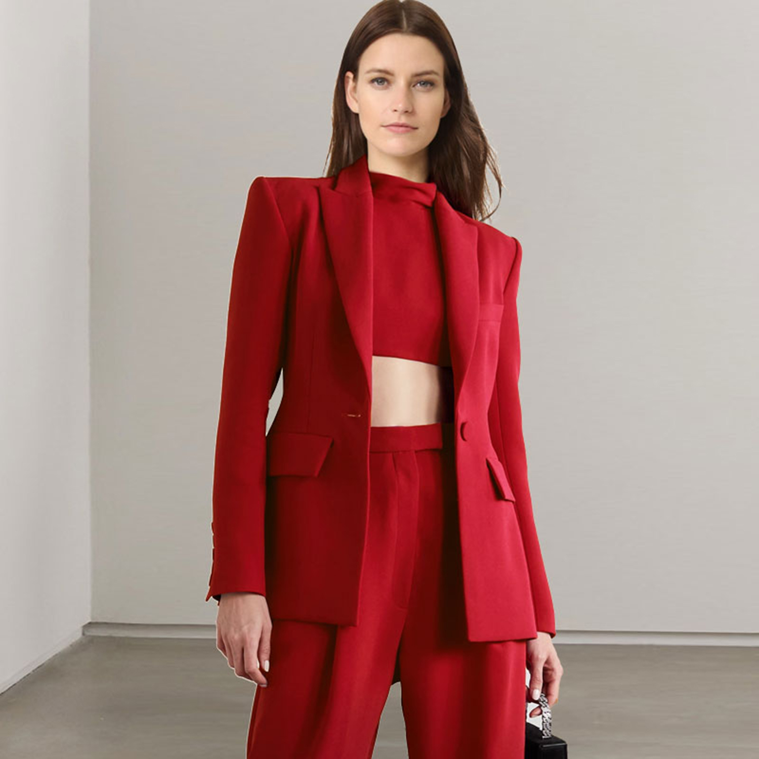 올링엔틀 레드 라펠 여성용 투피스 정장 세트 패션 긴팔 - Women'S Fashion Blazer 리뷰 및 가격