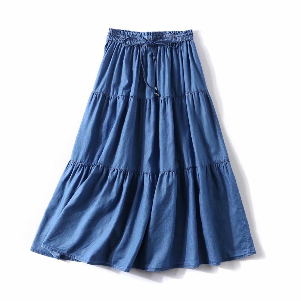 여성 플리츠 데님 러플 스커트 2026 봄 가을 하이웨 - Pleated Skirt Women 리뷰 및 가격