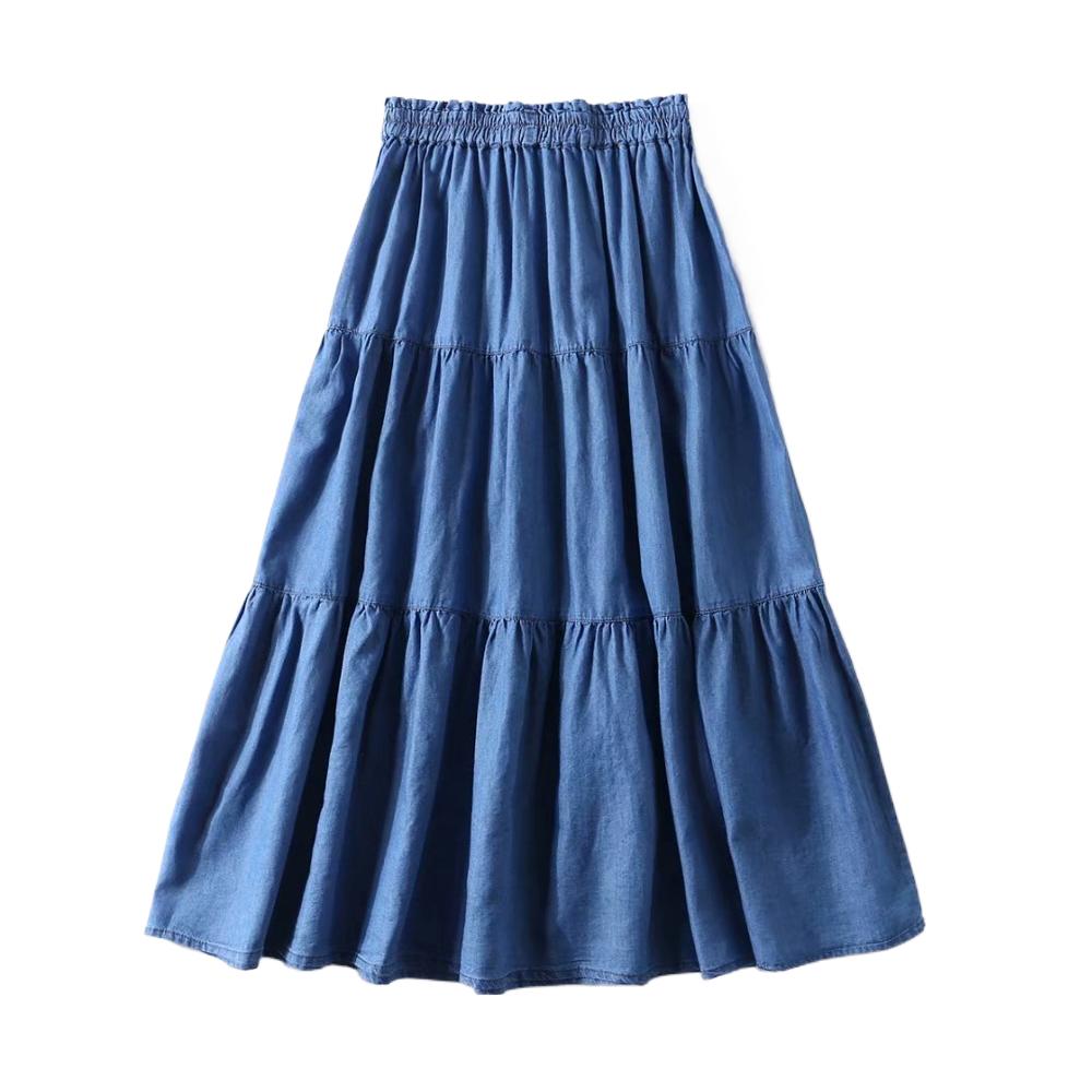 여성 플리츠 데님 러플 스커트 2026 봄 가을 하이웨 - Pleated Skirt Women 리뷰 및 가격