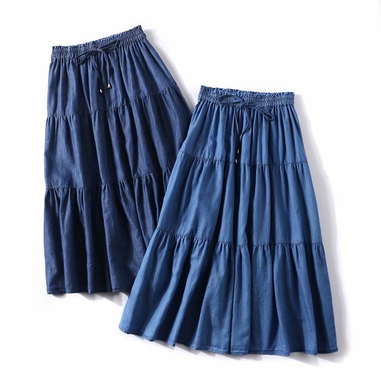 여성 플리츠 데님 러플 스커트 2026 봄 가을 하이웨 - Pleated Skirt Women 리뷰 및 가격
