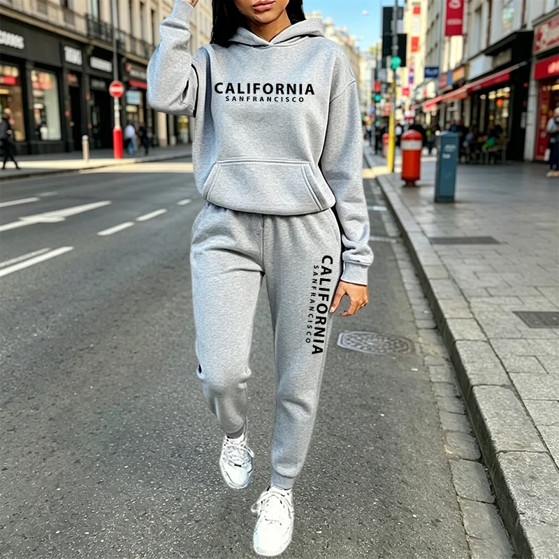 도시적인 캐주얼 패션 후드 조거 수트 가을 겨울 의상  - Women'S Fashion Hoodie 리뷰 및 가격