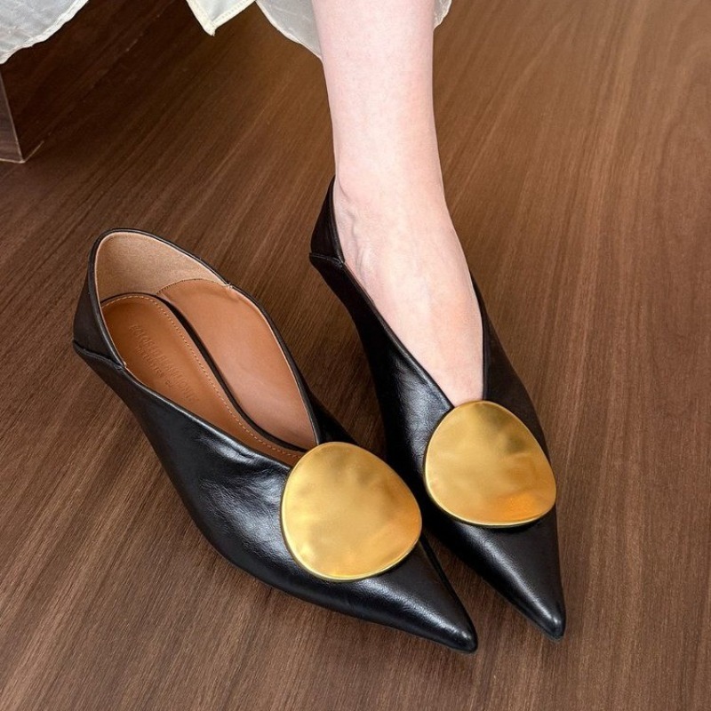 2025 봄 여름 포인티드 토 슬립온 여성 플랫 슈즈  - Women'S Fashion Footwear 리뷰 및 가격