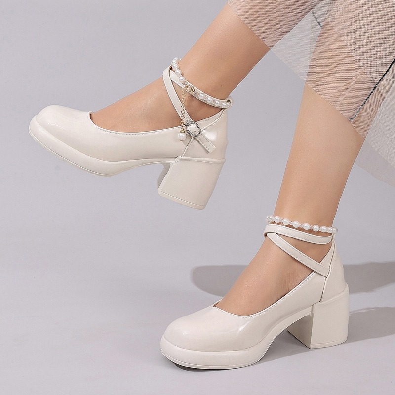 새로운 여성 펌프스 슈즈 패션 크로스 스트랩 여성용 얕 - Women'S Fashion Footwear 리뷰 및 가격