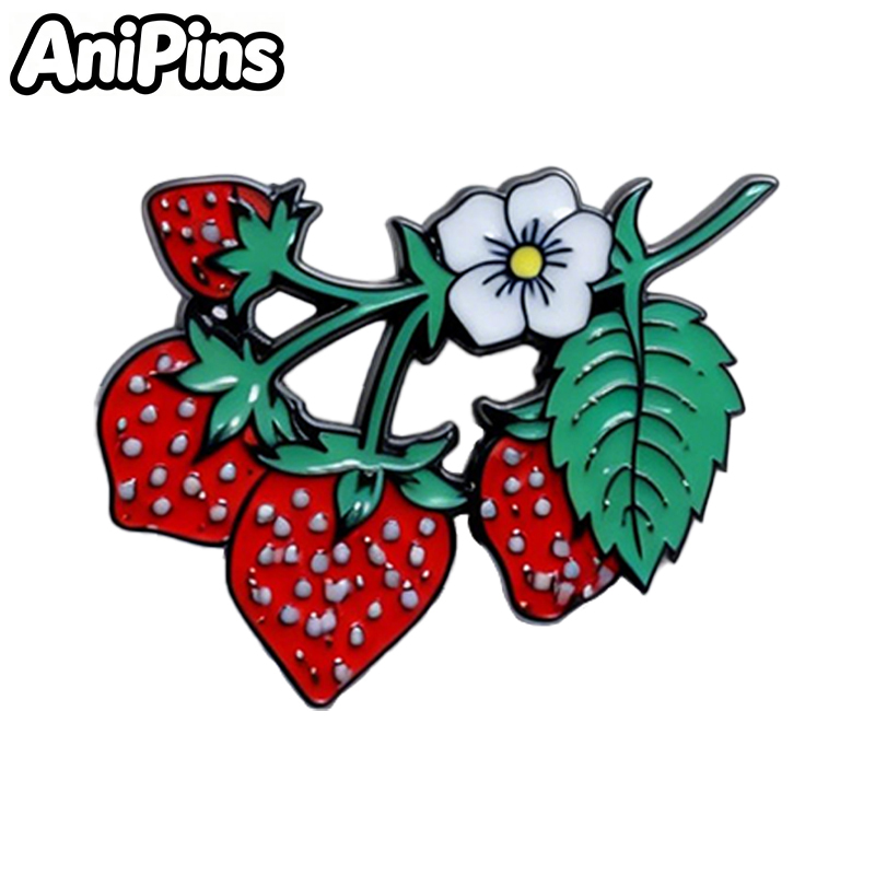 AniPins 꽃다발 꽃 딸기 핀 여성 의류 배낭 4  - Women'S Fashion Labels 리뷰 및 가격