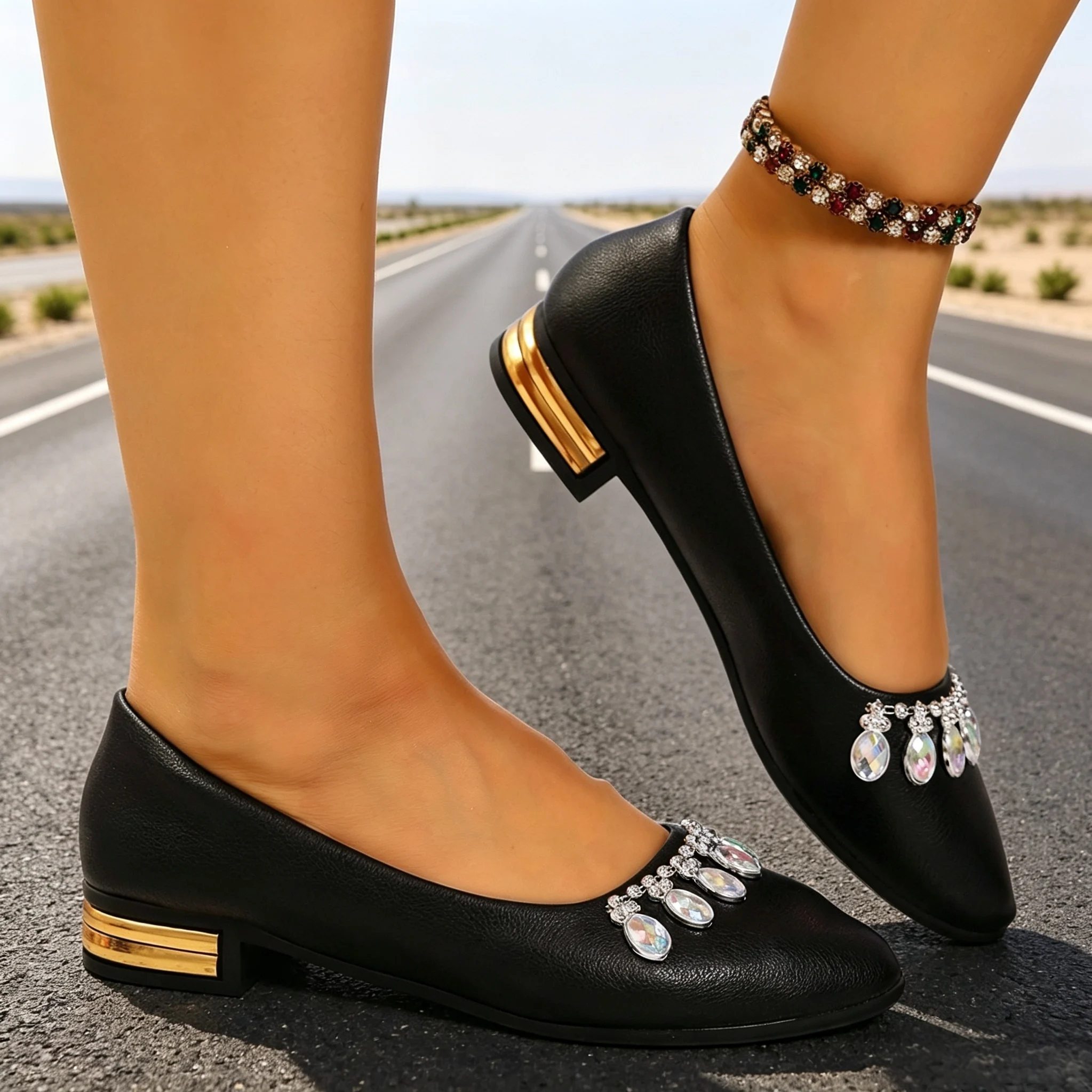 여성 플랫 포인티드 토 발레 슈즈 플러스 사이즈 플랫  - Women'S Fashion Footwear 리뷰 및 가격