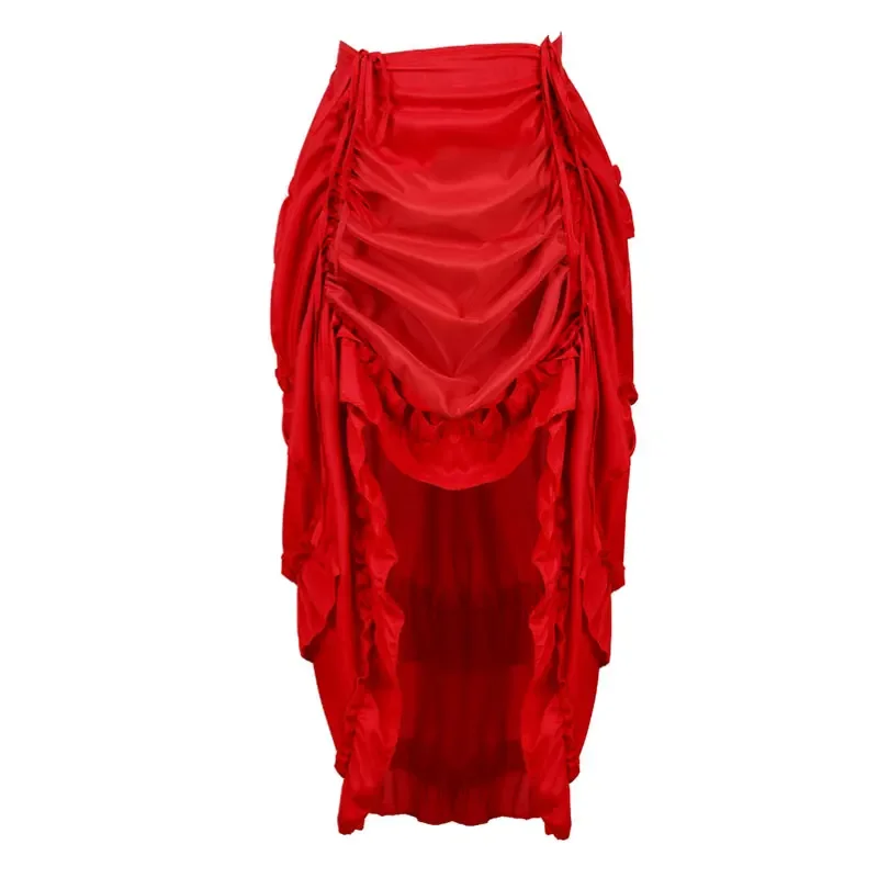 스팀펑크 고딕 코르셋과 불규칙한 셔링 주름 장식 파티  - Pleated Skirt Women 리뷰 및 가격