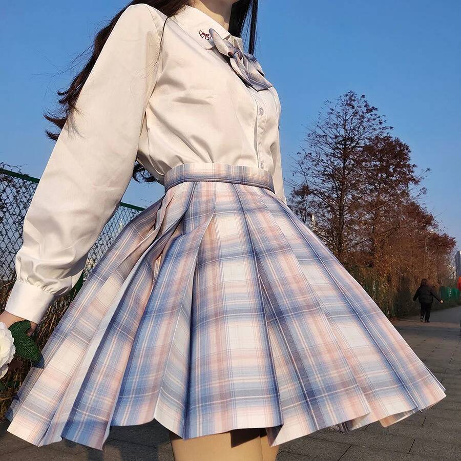 여성 Jk 미니 스커트 일본 하이 웨이스트 학생 교복  - Pleated Skirt Women 리뷰 및 가격