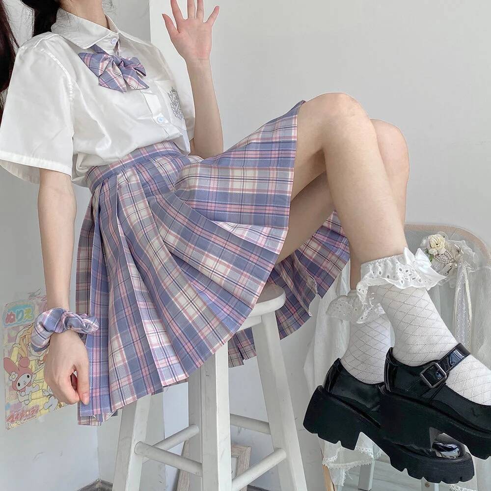 여성 Jk 미니 스커트 일본 하이 웨이스트 학생 교복  - Pleated Skirt Women 리뷰 및 가격
