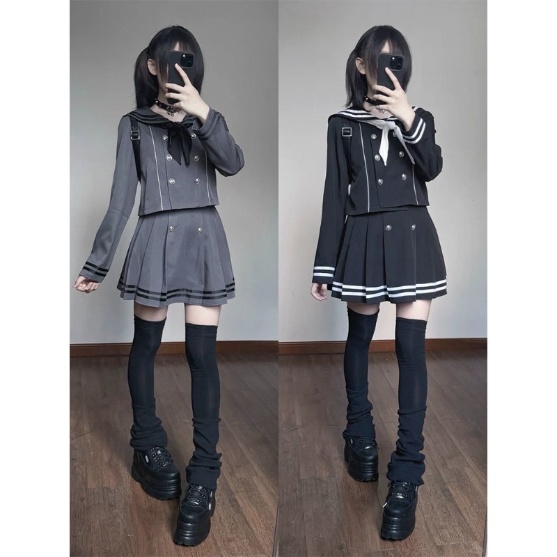 일본 서브컬쳐 레트로 코스프레 의상 세일러복 JK 유니 - Pleated Skirt Women 리뷰 및 가격