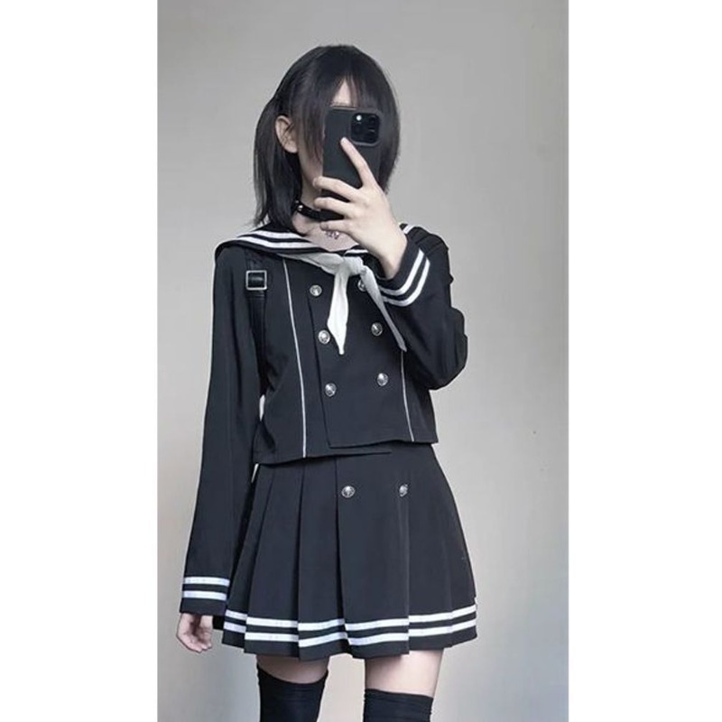 일본 서브컬쳐 레트로 코스프레 의상 세일러복 JK 유니 - Pleated Skirt Women 리뷰 및 가격