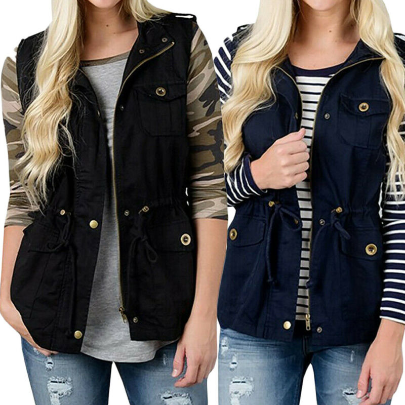 여성용 패션 조끼, 올리브 카고 유틸리티 사파리 조끼, - Women'S Fashion Utility Jacket 리뷰 및 가격