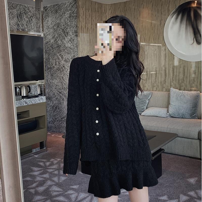 프리미엄 한국 겨울 스타일 세트 두꺼운 텍스처 니트 세 - Pleated Skirt Women 리뷰 및 가격