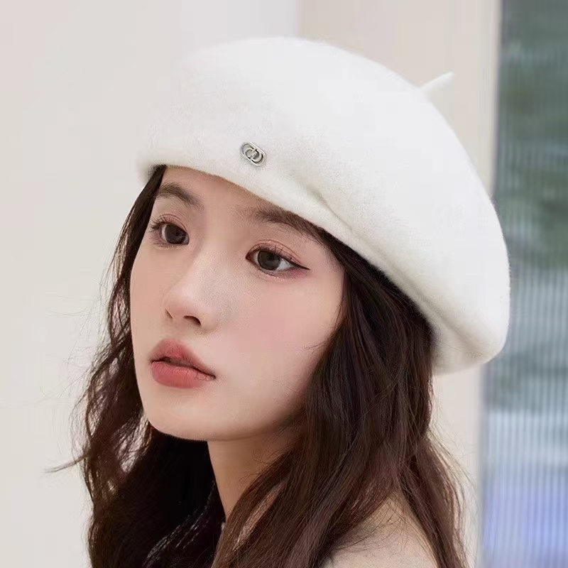 여성용 겨울 울 베레모, 따뜻한 모자, 가을 단색 모자 - Women'S Fashion Labels 리뷰 및 가격