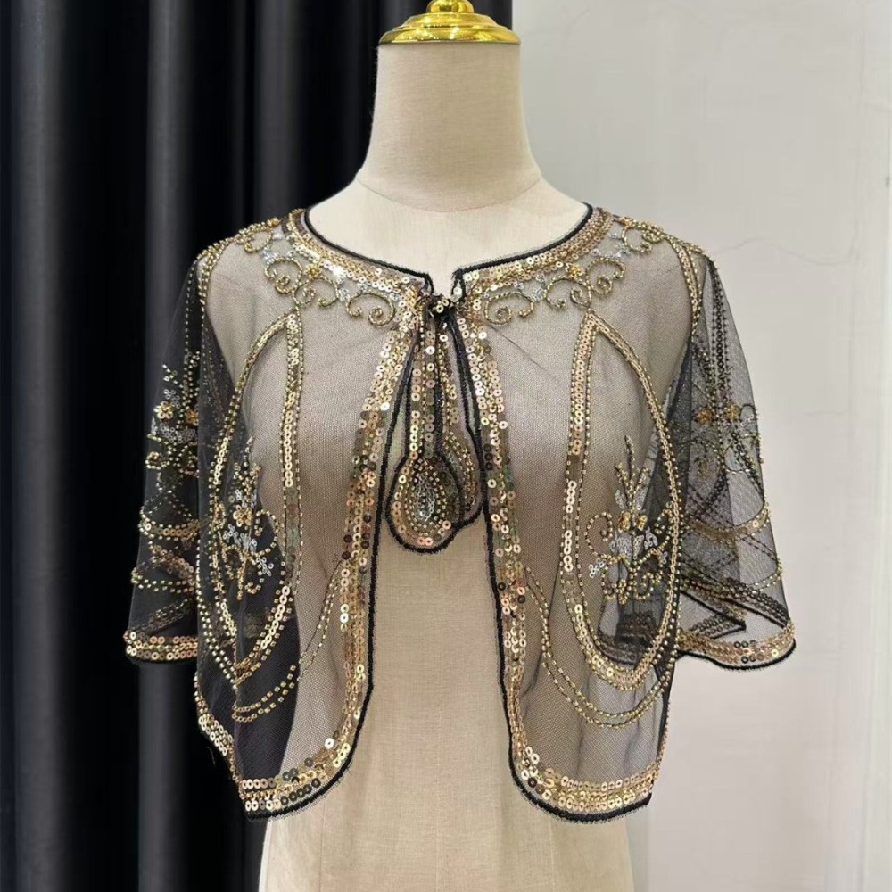 우아한 스팽글 자수 플래퍼 숄 비즈 장식 1920년대  - Women'S Fashion Of The 1920S 리뷰 및 가격