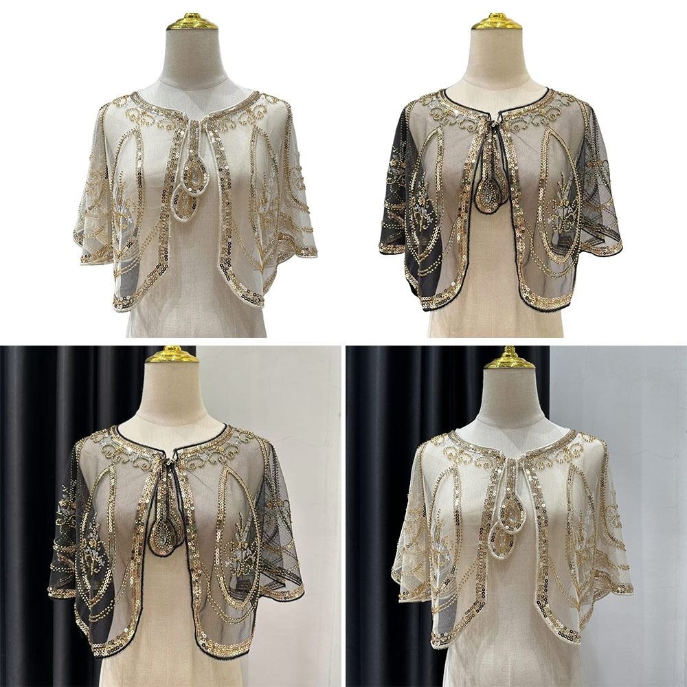 우아한 스팽글 자수 플래퍼 숄 비즈 장식 1920년대  - Women'S Fashion Of The 1920S 리뷰 및 가격